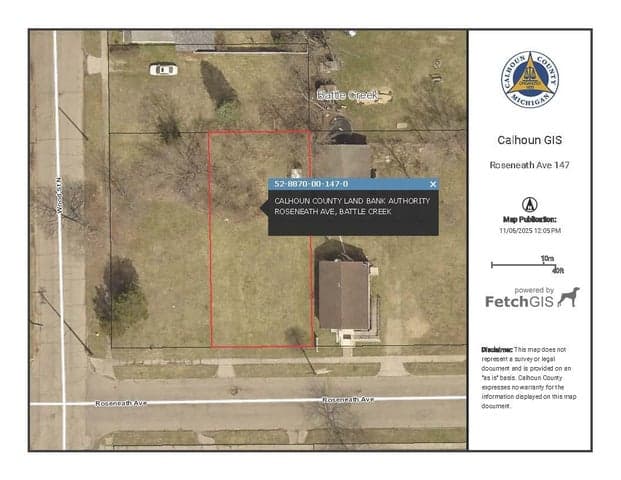 V/L Roseneath Avenue 147, Battle Creek, MI 49037