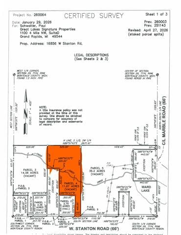 Parcel 4 W Stanton Road Parcel 4, Pierson, MI 49339